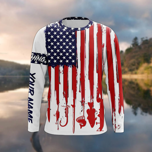 Cornbee Fishing Flag Us Customize Name 3D Shirts