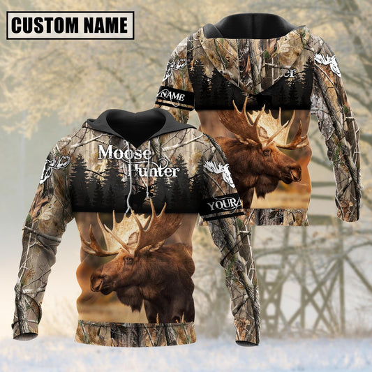 Cornbee Custom Name Moose Hunting Shirt 3D All Over Printed Clothes