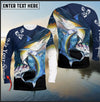 Cornbee Customize Name Fishing Atlantic Sailfish, Roosterfish, Tarpon 3D Shirts