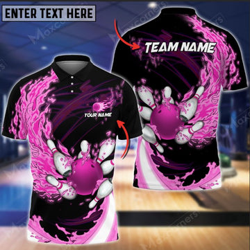 Cornbee Breath Of Fire Bowling And Pins 2.0 Customized Name 3D Shirt