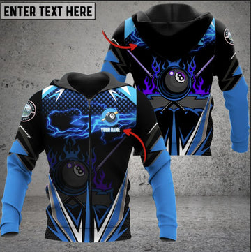 Cornbee Custom Name Billiard Blue Fire Shirt For Rebecca
