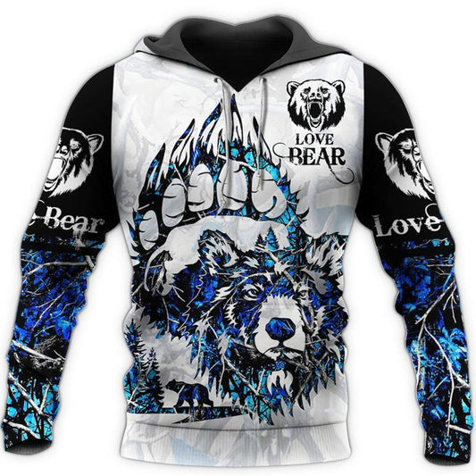 Cornbee Men's Hoodies & Sweatshirts Fashion Beautiful Bear Hunting 3D Printed Sweatshirt