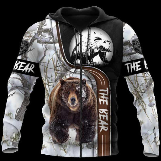 Cornbee Men's Hoodies & Sweatshirts Bear Hunting 3D All Over Printed Fashion Mens Autumn Sweatshirt Unisex Streetwear Casual Zip Jacket Pullover KJ4 HM