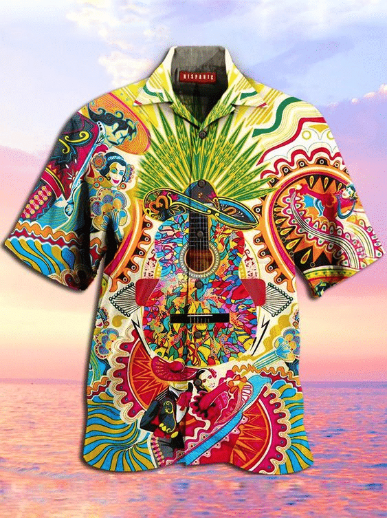Colorful Hippie Hawaiian Shirt Cornbee