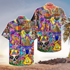 Magic Mushrooms Psychedelic Hippie Hawaiian Shirt Cornbee