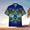 Boho Wolf Hippie Hawaiian Shirt Cornbee