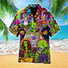 Hippies Science Aliens Hawaiian Shirt Cornbee
