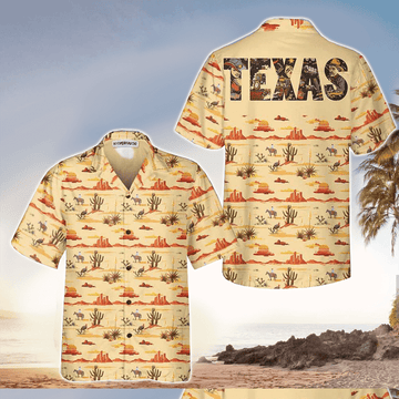 Texas Cowboy Cactus Texas Hawaiian Shirt Cornbee