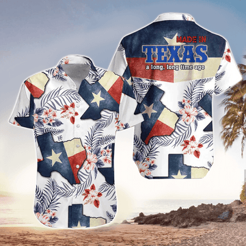 Floral Texas Hawaiian Shirt For Men Cornbee