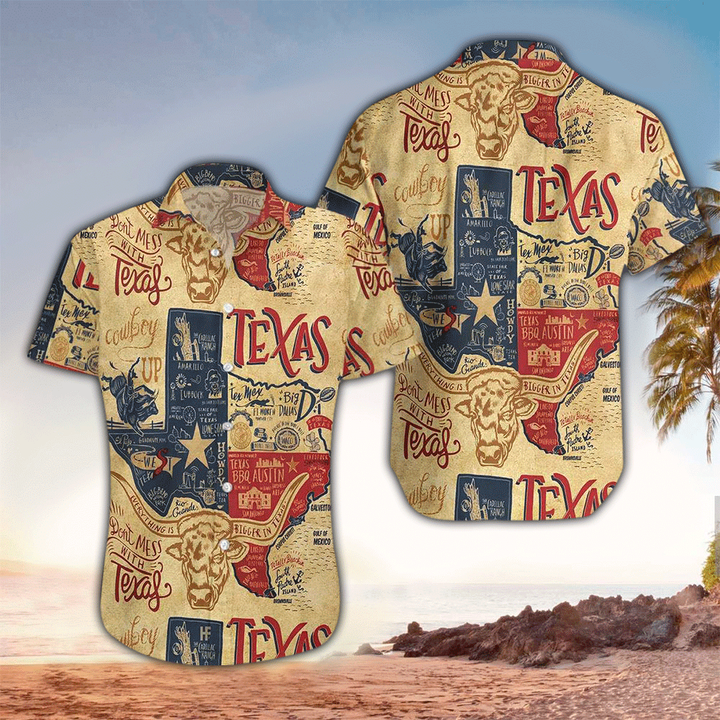 Don't Mess With Texas Hawaiian Shirt Cornbee