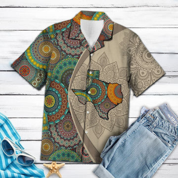 Texas Mandala Hawaii Shirt Cornbee