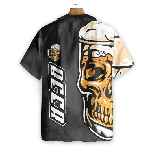 Beer Skull Hawaiian Shirt Cornbee