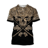 Skull Head Fishing Camo 3D Design Print Shirts Cornbee