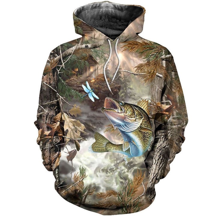 3D All Over Printed Fishing Dragonfly hoodie Cornbee