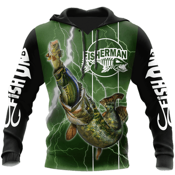 The Great Fish Eats The Small Green Fishing 3D Print Shirts Hoodie Cornbee