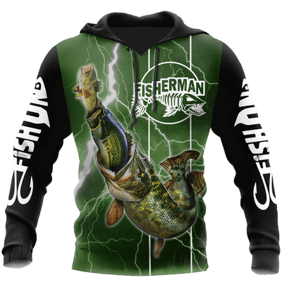 The Great Fish Eats The Small Green Fishing 3D Print Shirts Hoodie Cornbee