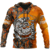 Snakehead Fishing Orange Camo Women'S Men'S Clothing Hoodie Cornbee