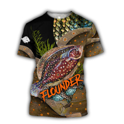 Flounder Fishing On Skin 3D All Over Printing Shirts For Men And Women Hoodie Cornbee