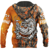 Snakehead Fishing Orange Camo Women'S Men'S Clothing Hoodie Cornbee