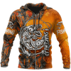 Snakehead Fishing Orange Camo Women'S Men'S Clothing Hoodie Cornbee