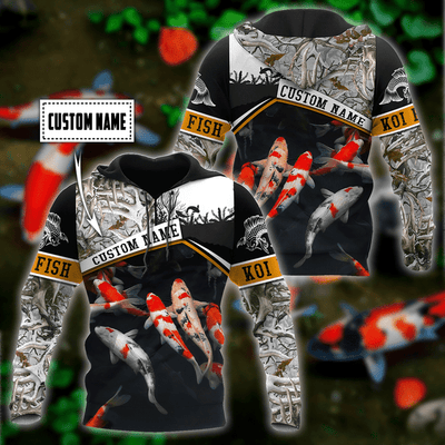 Personalized Name Xt Beautiful Koi 3D All Over Printed Shirts Hoodie Cornbee
