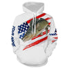 Cornbee Walleye Fishing American Flag Patriot Custom Name All Over Print Hm - Hoodie