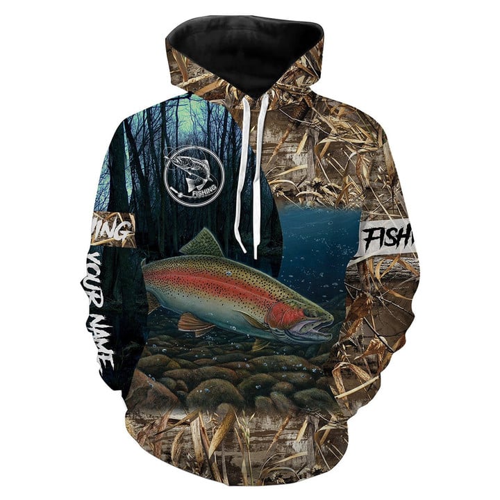 Cornbee Rainbow Trout Fishing Customize Name 3D All Over Printed Hm - Hoodie