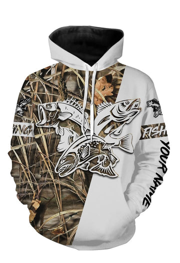 Cornbee Personalized Trout Bass Walleye Fishing Tattoo Full Printing Hm - Hoodie