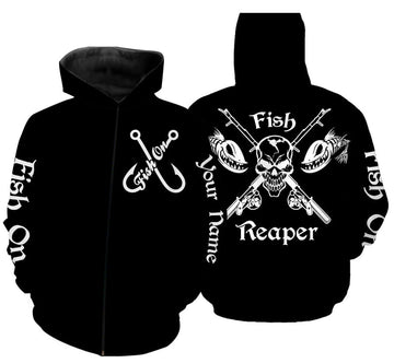 Cornbee Fish Reaper Custom Name 3D All Over Printed Fishing Shirts Tats98 Hm - Hoodie