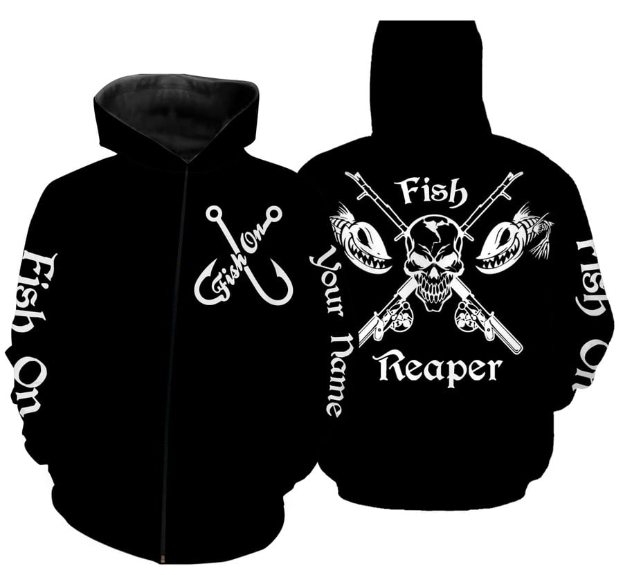 Cornbee Fish Reaper Custom Name 3D All Over Printed Fishing Shirts Tats98 Hm - Hoodie