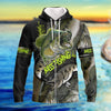 Cornbee Custom Name Bass Fishing Shirts Fishing 3D Hoodie Tshirt Hu2711