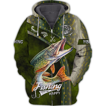 Cornbee  Northern Pike Fishing Shirts For Men And Women 3D Hoodie Tshirt Hu2711 4