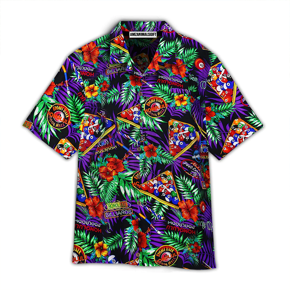 Billiards Aloha Hawaiian Shirts For Summer, Pocket Pool Tropical Billiards Hawaiian Shirt Outfits For Men Women, Gift For Friend, Billiard Lovers Cornbee