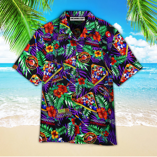 Billiards Aloha Hawaiian Shirts For Summer, Pocket Pool Tropical Billiards Hawaiian Shirt Outfits For Men Women, Gift For Friend, Billiard Lovers Cornbee