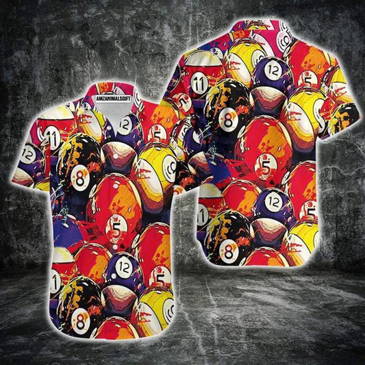 Billiards Aloha Hawaiian Shirts For Summer, Amazing Ball Pool Billiard Red Hawaiian Shirt Outfits For Men Women, Gift For Friend, Billiards Lovers Cornbee