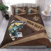 Fishing Brown Pattern Personalized Bedding Set, Personalized Gift for Fishing Lovers79 Cornbee