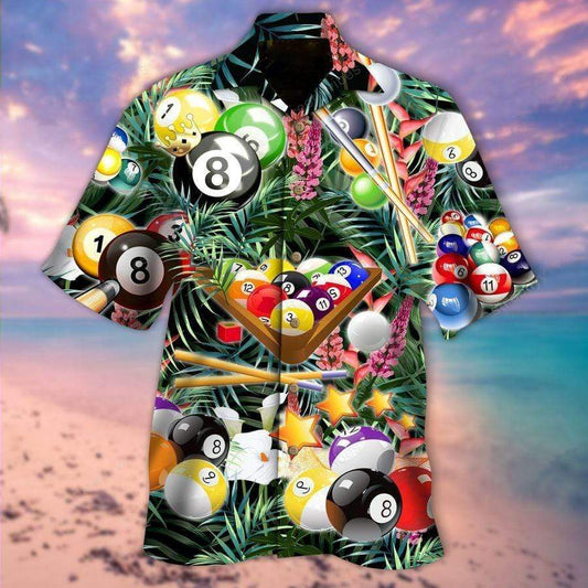 Billiards Aloha Hawaiian Shirts For Summer, Billiard Stars Tropical Hawaiian Shirt Outfits For Men Women, Gift For Friend, Billiards Lovers, Team Cornbee