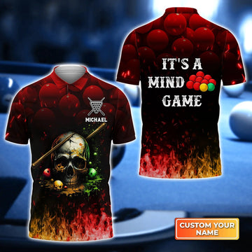 Custom Billiard Men Polo Shirt - Billiard Snooker It's A Mind Personalized Name Polo Shirt, Perfect Billiard Polo Shirt For Men, Billiard Players Cornbee
