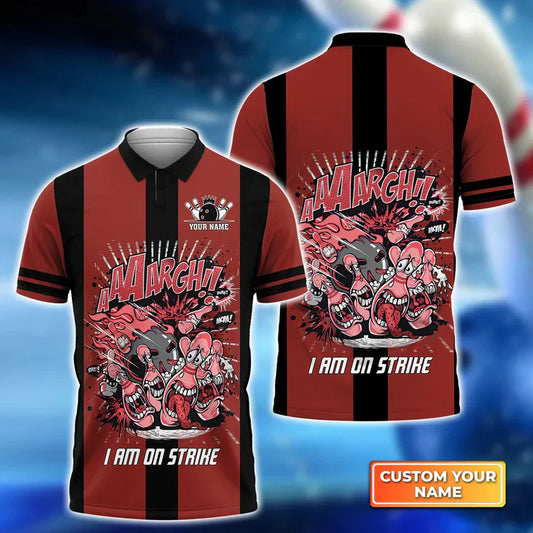 Personalized Bowling I Am On Strike Personalized Name3D Shirt Cornbee