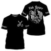 Black Fish reaper Fish on Fish skeleton Customize Name All-over Print Unisex fishing T-shirt Cornbee
