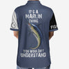 Deep Sea Fishing Men Polo Shirt, Fishing Is A Reel Deal It's A Marlin Thing Shirt For Men, Gift For Fishing Lovers Cornbee