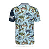 Hook And Fish Seamless Pattern Fishing Men Polo Shirt, Feelin' Fine And Castin' Line Fishing Shirt For Men, Gift For Fishing Lovers Cornbee
