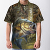 Fish On Yellow Men Polo Shirt, Fishing River Underneath Polo Shirt, Best Fishing Shirt For Men, Gift For Fishing Lovers Cornbee