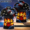 Personalized Bowling Ball And Pins Flame USA Flag Pattern  Name 3D Shirt Cornbee