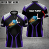 Personalized Purple Bowling And Pins Fire Premium  Name 3D Shirt Cornbee