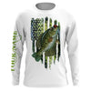 Crappie Fishing scale American Flag Long Sleeve Fishing Shirts, personalized fishing apparel Cornbee