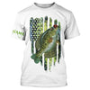 Crappie Fishing scale American Flag Long Sleeve Fishing Shirts, personalized fishing apparel Cornbee