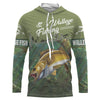 Walleye Fishing Custom Long Sleeve performance Fishing Shirts Cornbee