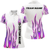 Personalized Purple Flame Bowling Personalized All Over Printed Shirt For Women Cornbee
