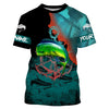 Mahi Mahi fishing Customize name All over print shirts Cornbee